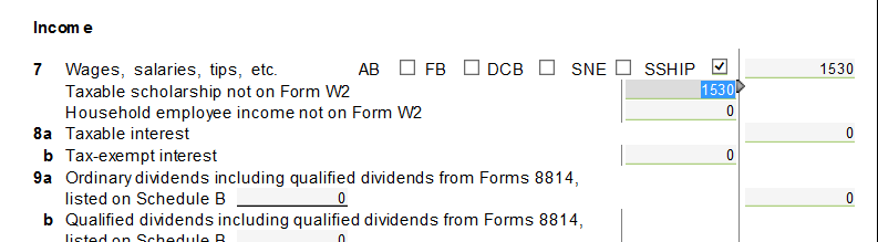 education credits in taxwise form 8814