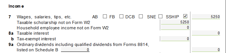 education credits in taxwise form 8814